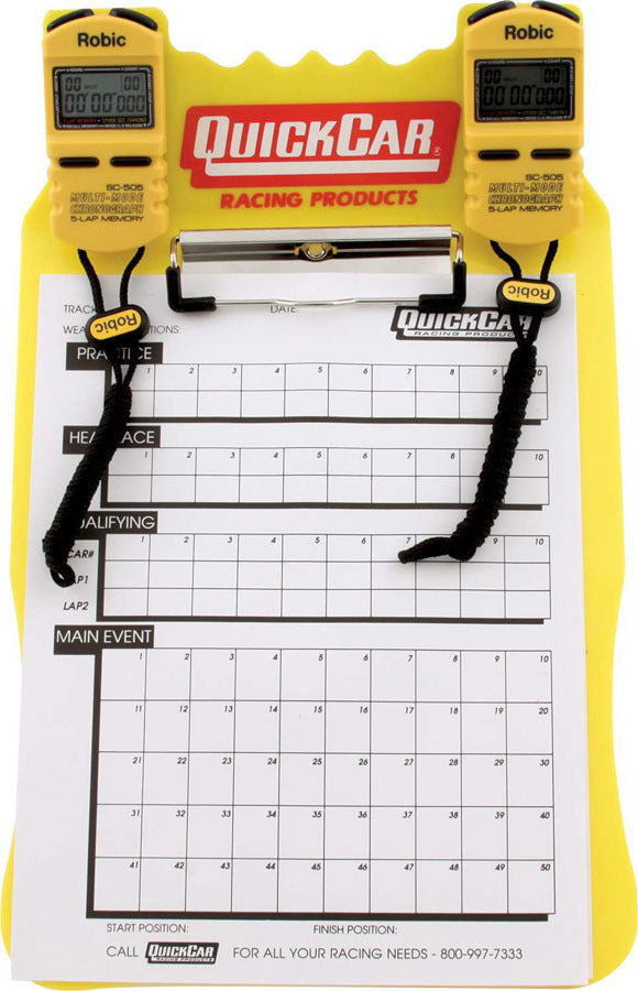 QUICKCAR RACING PRODUCTS 51-053 - Clipboard Timing System Yellow image