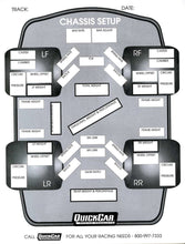 Load image into Gallery viewer, QUICKCAR RACING PRODUCTS 51-201 - Chassis Set-Up Forms (50 PK) image