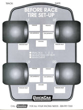 Load image into Gallery viewer, QUICKCAR RACING PRODUCTS 51-210 - Before Race Tire Set-Up Forms (50 PK) image