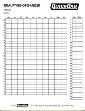 Load image into Gallery viewer, QUICKCAR RACING PRODUCTS 51-236 - Qualifying Organizer Sheets (50pk) image