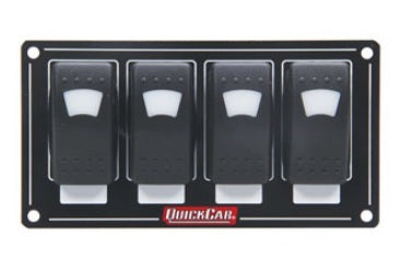 QUICKCAR RACING PRODUCTS 52-717 - Accessory Panel 4 Switch Rocker Lighted image