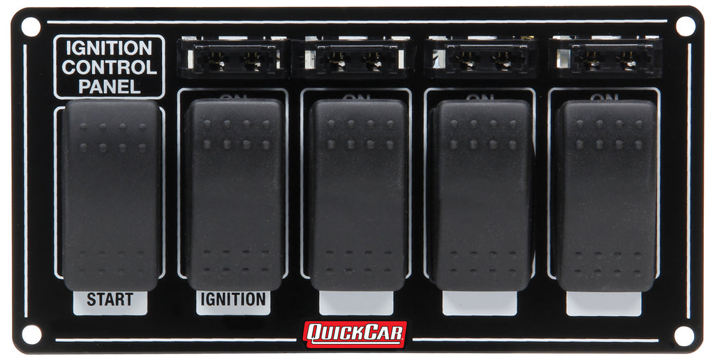 QUICKCAR RACING PRODUCTS 52-863 - Ignition Panel w/ Rocker Switches & Fuses image