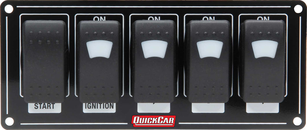 QUICKCAR RACING PRODUCTS 52-866 - Ignition Panel w/ Rocker Switches & Lights image