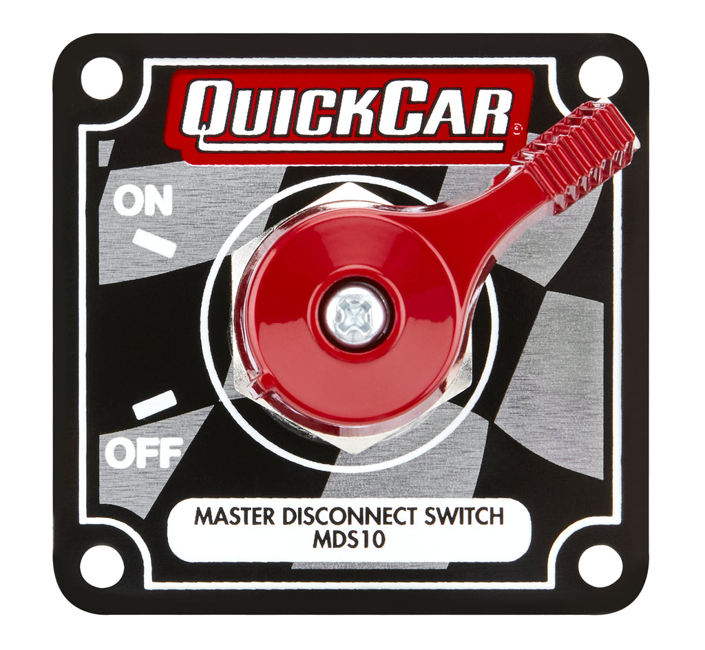 QUICKCAR RACING PRODUCTS 55-008 - Master Disconnect High Amp 4 Post Flag Plate image