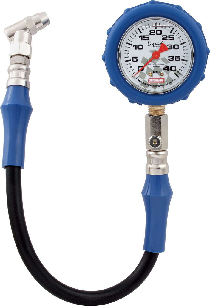 QUICKCAR RACING PRODUCTS 56-041 - Tire Gauge 40 PSI Liquid Filled image