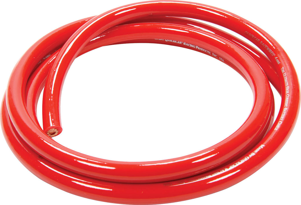 QUICKCAR RACING PRODUCTS 57-341 - Power Cable 4 Gauge Red 5Ft image