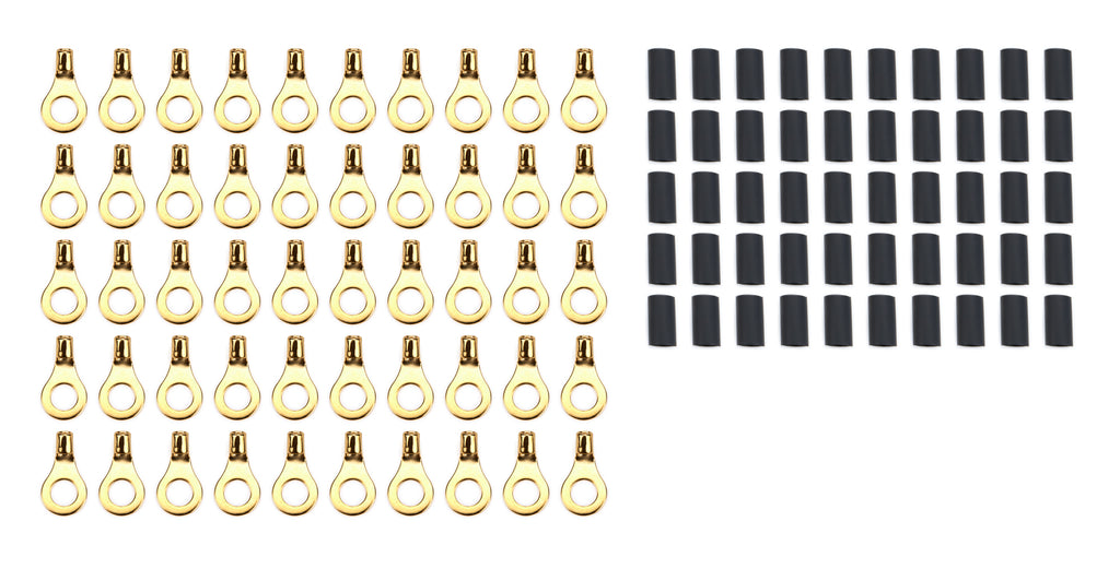 QUICKCAR RACING PRODUCTS 57-463-50 - Ring Terminal 5/16in 10- 12 Ga w/Heat Shrink 50pk image