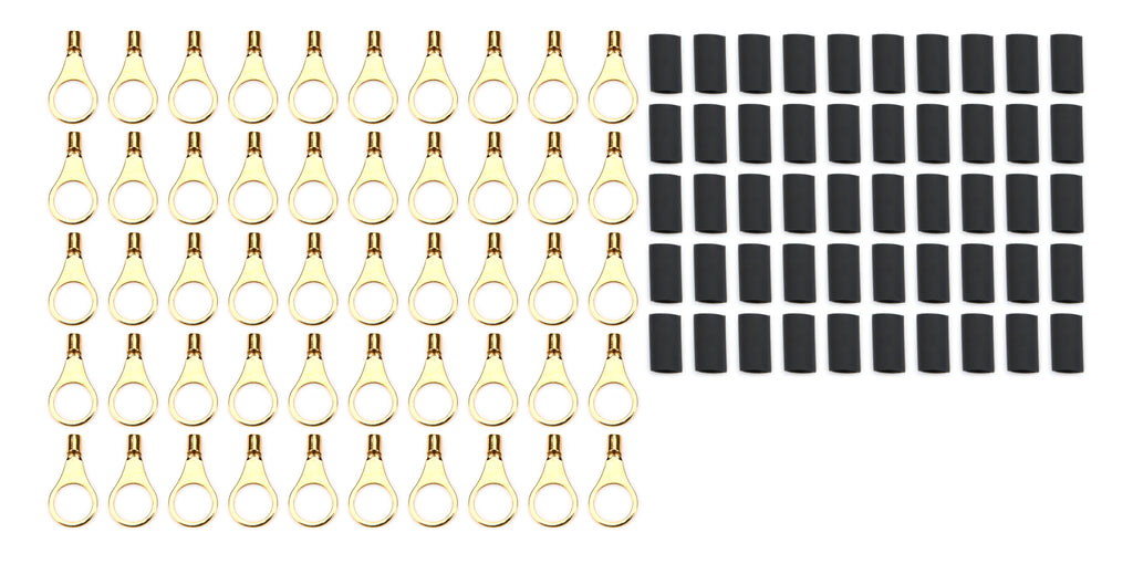 QUICKCAR RACING PRODUCTS 57-473-50 - Ring Terminal 3/8in 14- 16 Ga w/Heat Shrink 50pk image