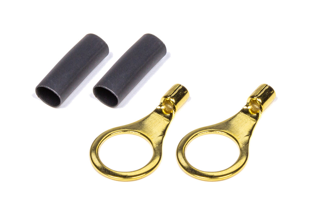 QUICKCAR RACING PRODUCTS 57-473 - Ring Terminal 3/8 14-16 GA. Pair w/ Heat shrink image