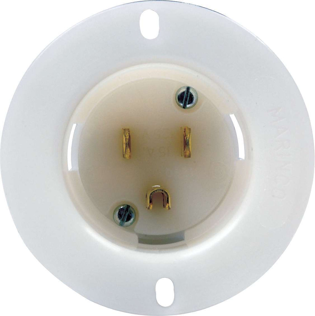 QUICKCAR RACING PRODUCTS 57-710 - Male Recessed Outlet 110 Volt image