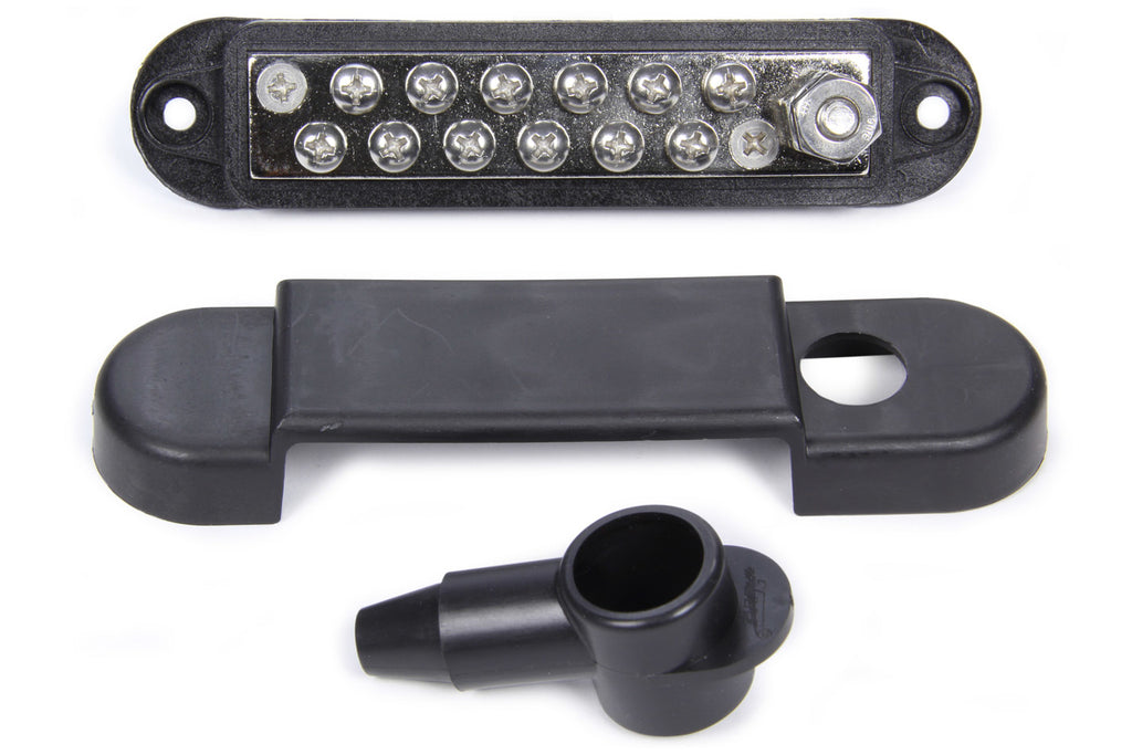 QUICKCAR RACING PRODUCTS 57-8022 - Black Terminal Buss Bar w/Covers image