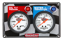 Load image into Gallery viewer, QUICKCAR RACING PRODUCTS 61-6001 - 2 Gauge Panel OP/WT  image