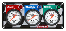 Load image into Gallery viewer, QUICKCAR RACING PRODUCTS 61-6012 - 3 Gauge Panel OP/WT/FP  image