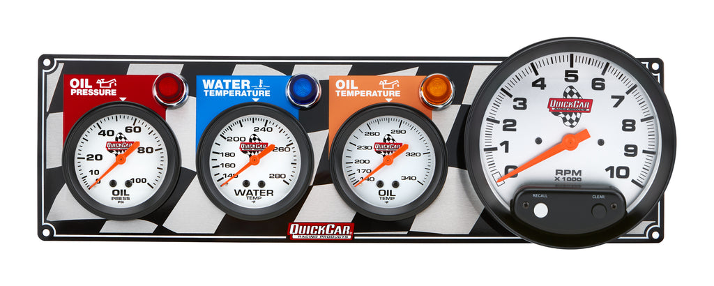 QUICKCAR RACING PRODUCTS 61-6041 - 3-1 Gauge Panel OP-WT-OT-Tach image