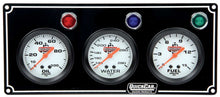 Load image into Gallery viewer, QUICKCAR RACING PRODUCTS 61-6712 - 3 Gauge Panel  OP/WT/FP Black image