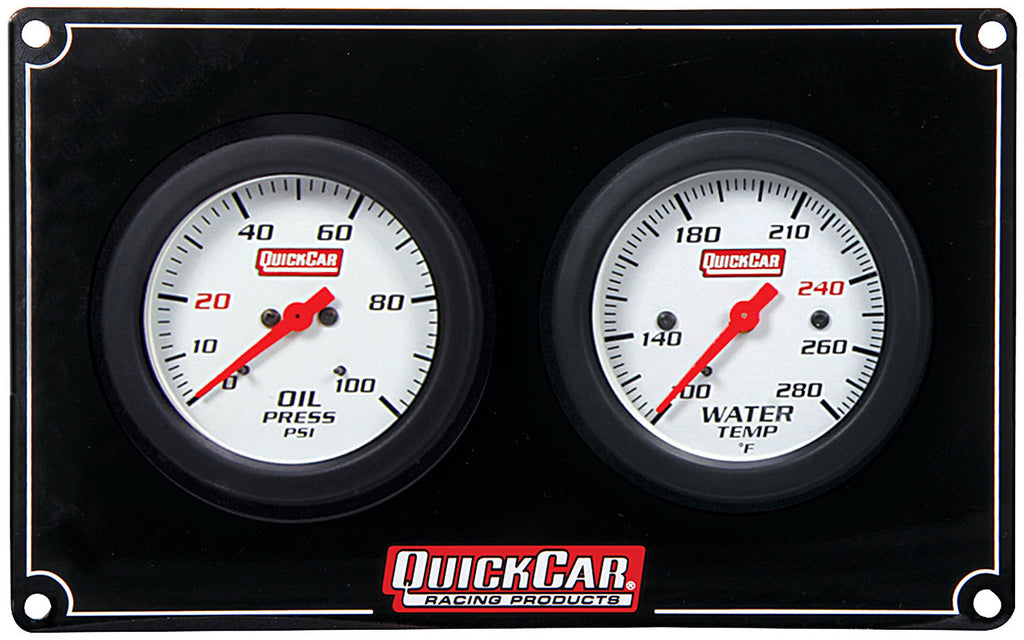 QUICKCAR RACING PRODUCTS 61-7001 - 2 Gauge Extreme Panel OP/WT image