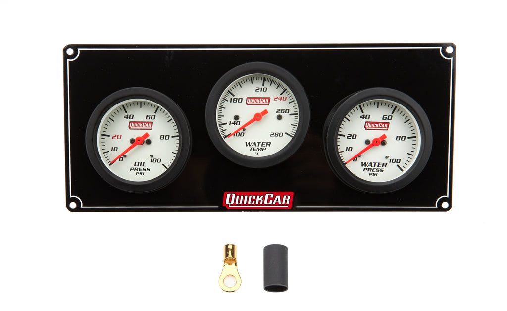 QUICKCAR RACING PRODUCTS 61-7016 - 3 Gauge Extreme Panel OP/WT/WP image