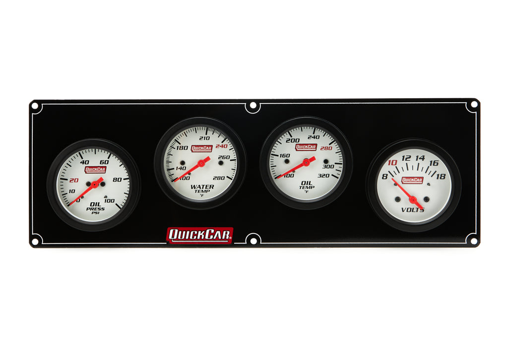 QUICKCAR RACING PRODUCTS 61-7027 - 4 Gauge Extreme Panel OP/WT/OT/Volt image