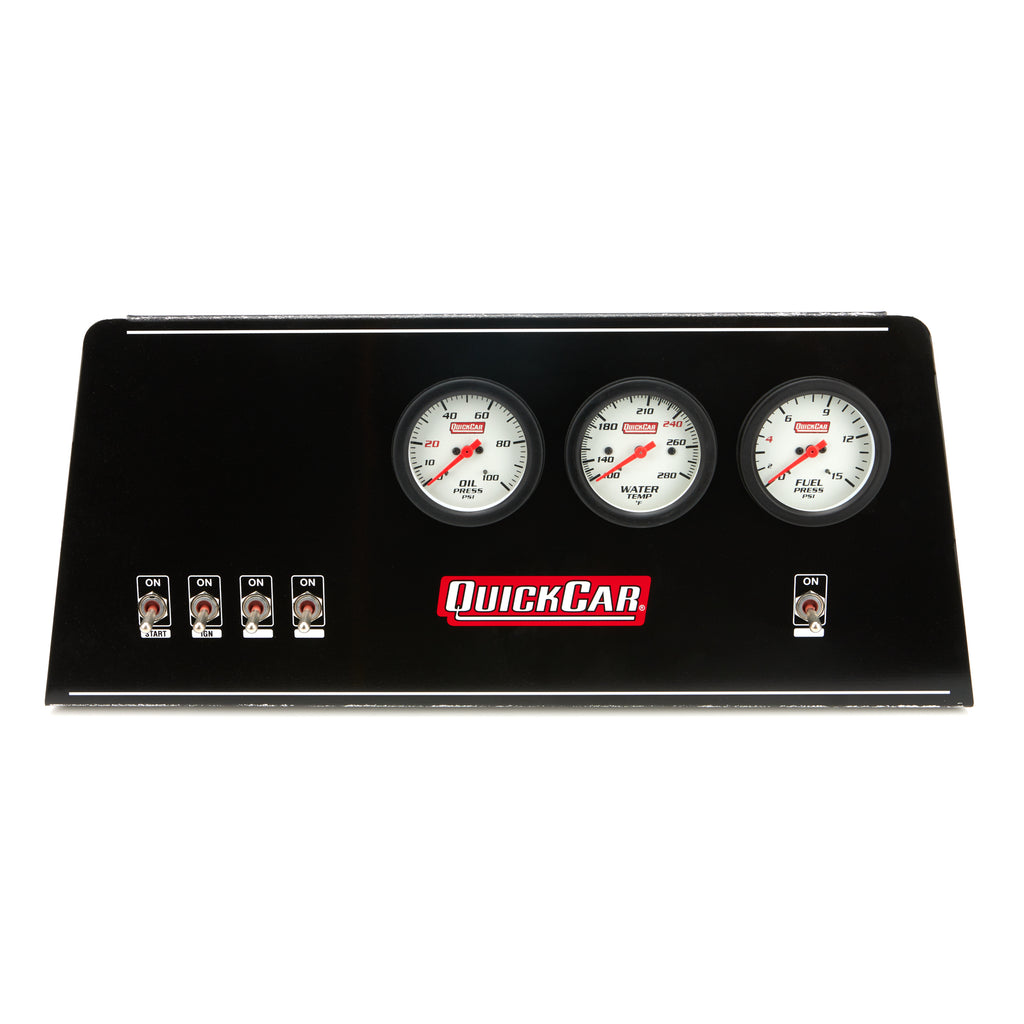 QUICKCAR RACING PRODUCTS 61-812-038 - Dash Panel NE Mod Ext OP/WT/FP Single Ign image