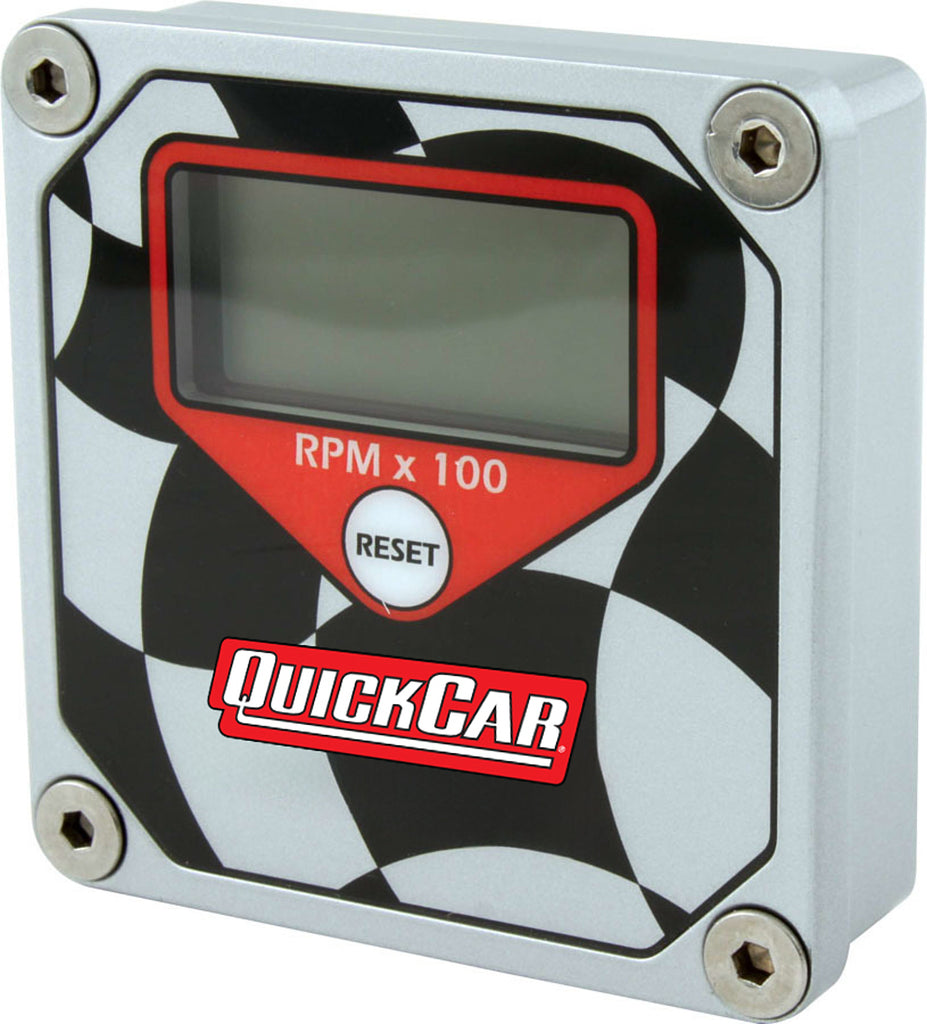 QUICKCAR RACING PRODUCTS 611-099 - LCD Tachometer Checkered Flag Face image