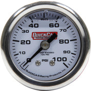 QUICKCAR RACING PRODUCTS 611-90100 - Pressure Gauge 0-100 PSI 1.5in Liquid Filled image