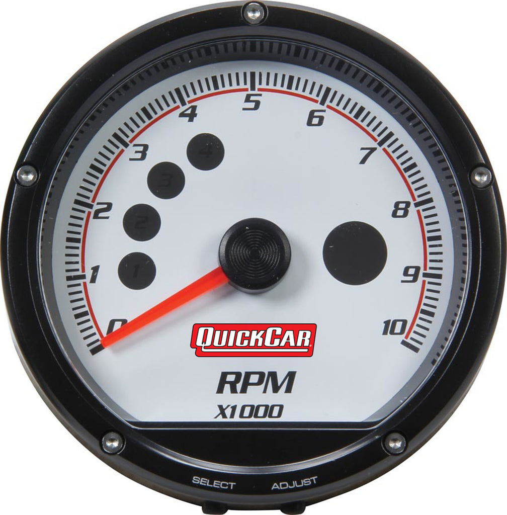 QUICKCAR RACING PRODUCTS 63-001 - Redline Multi-Recall Tach White image