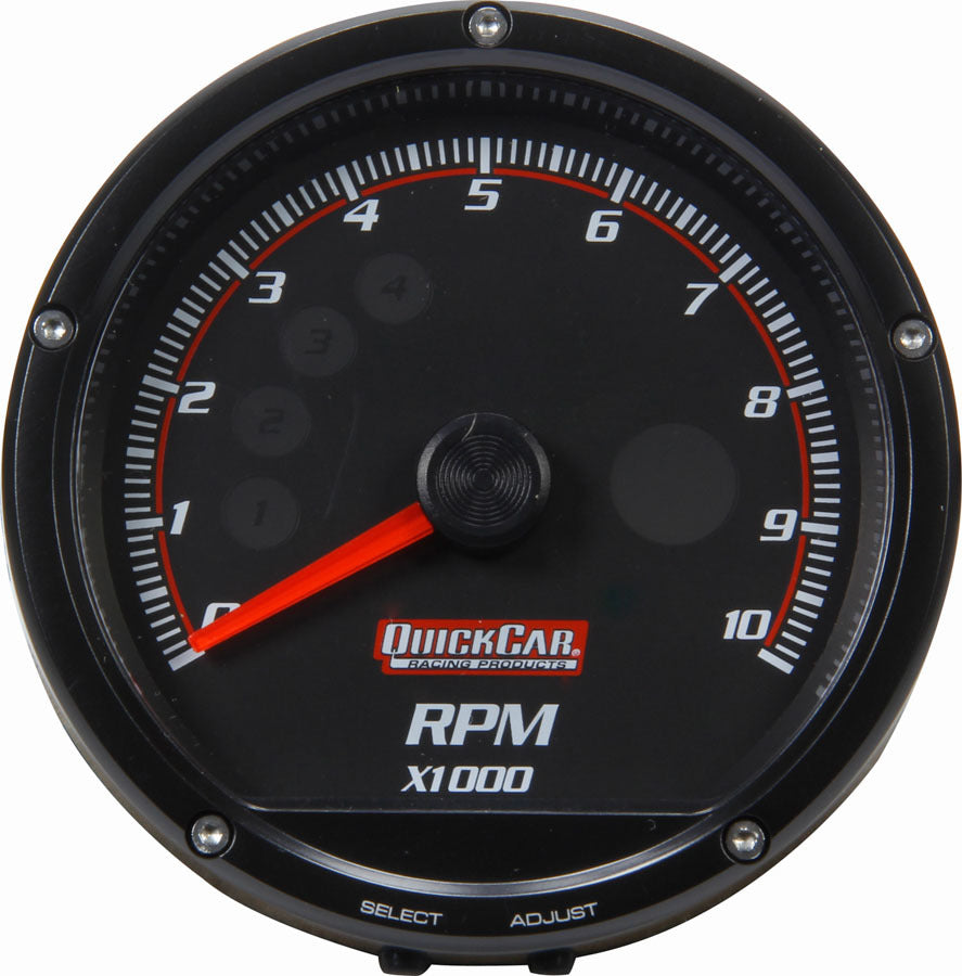 QUICKCAR RACING PRODUCTS 63-002 - Redline Multi-Recall Tach Black image