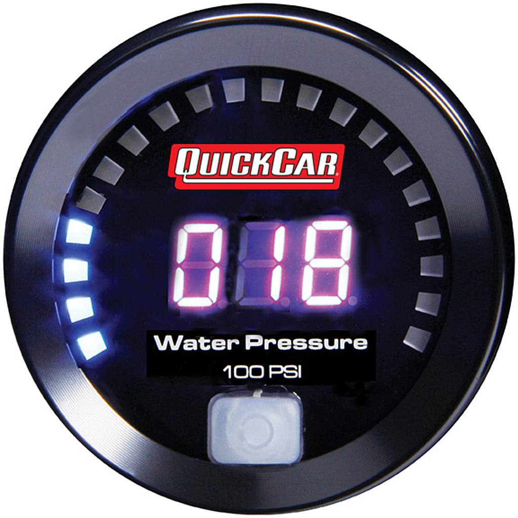 QUICKCAR RACING PRODUCTS 67-008 - Digital Water Pressure Gauge 0-100 image