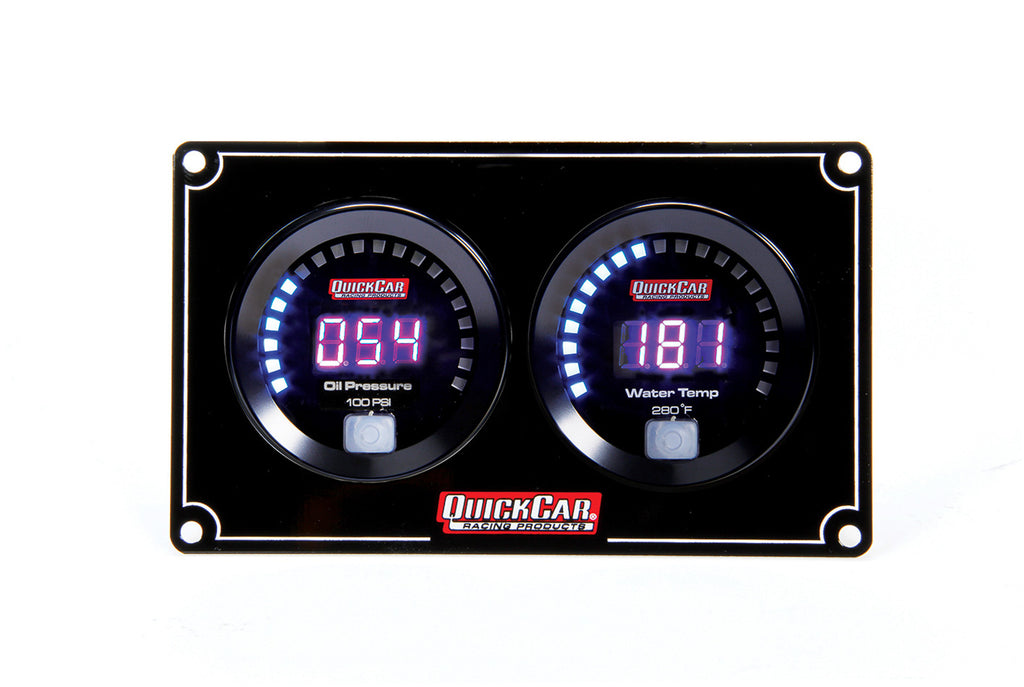 QUICKCAR RACING PRODUCTS 67-2001 - Digital 2-Gauge Panel OP/WT image