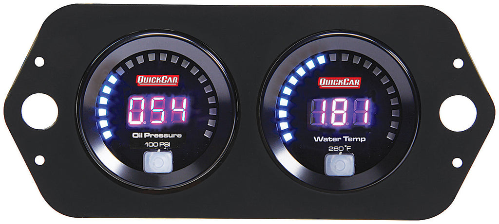 QUICKCAR RACING PRODUCTS 67-2004 - Digital 2-Gauge Panel Open Wheel OP/WT image