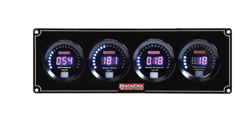 QUICKCAR RACING PRODUCTS 67-3046 - Digital 3-1 Gauge Panel OP/WT/WP w/Tach image