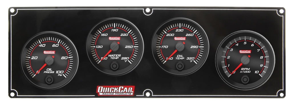 QUICKCAR RACING PRODUCTS 69-3241 - Redline 3-1 Gauge Panel OP/WT/OT w/2-5/8in Tach image