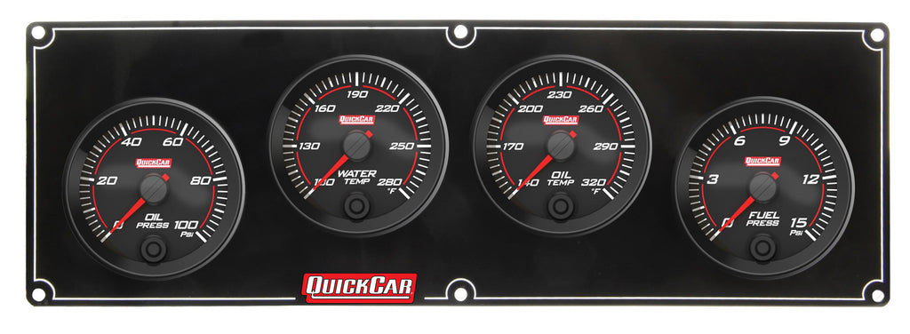 QUICKCAR RACING PRODUCTS 69-4021 - Redline 4-1 Gauge Panel OP/WT/OT/FP image