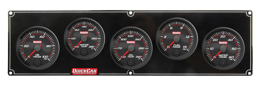 QUICKCAR RACING PRODUCTS 69-5036 - Redline 5 Gauge Panel OP/WT/OT/FP/WP image