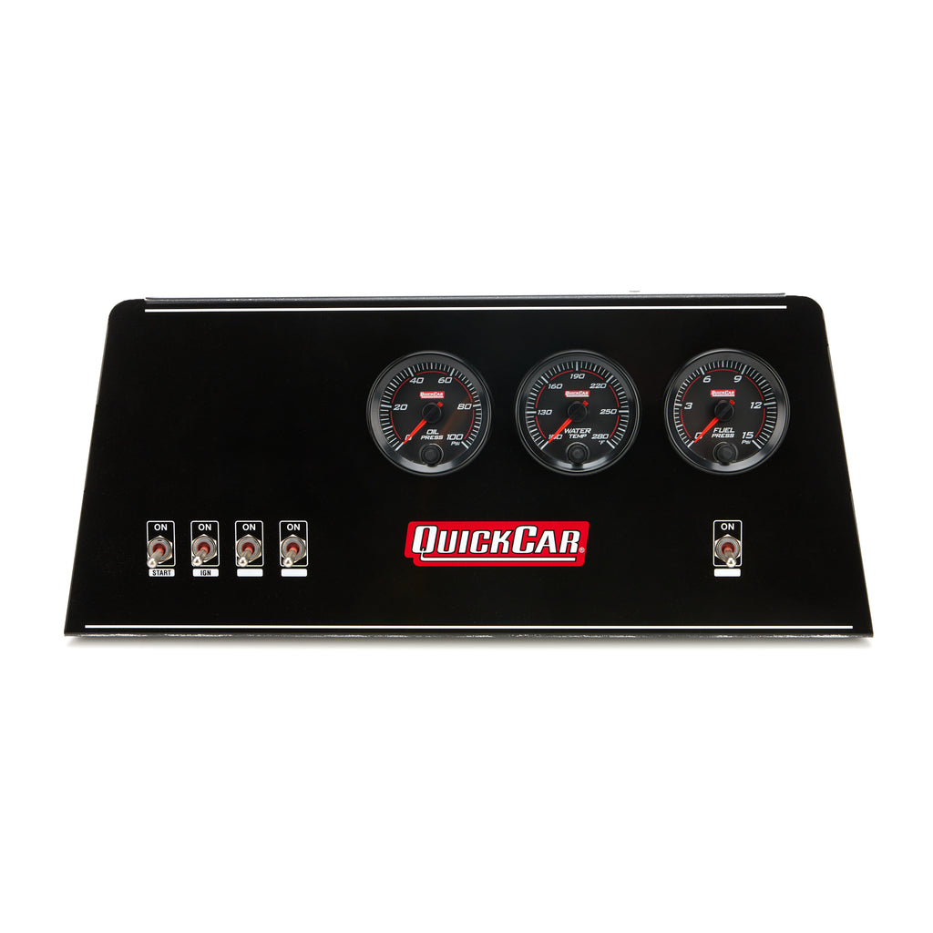 QUICKCAR RACING PRODUCTS 69-812-038 - NE Mod Dash Panel Rdline OP/WT/FP Sng Ignition image