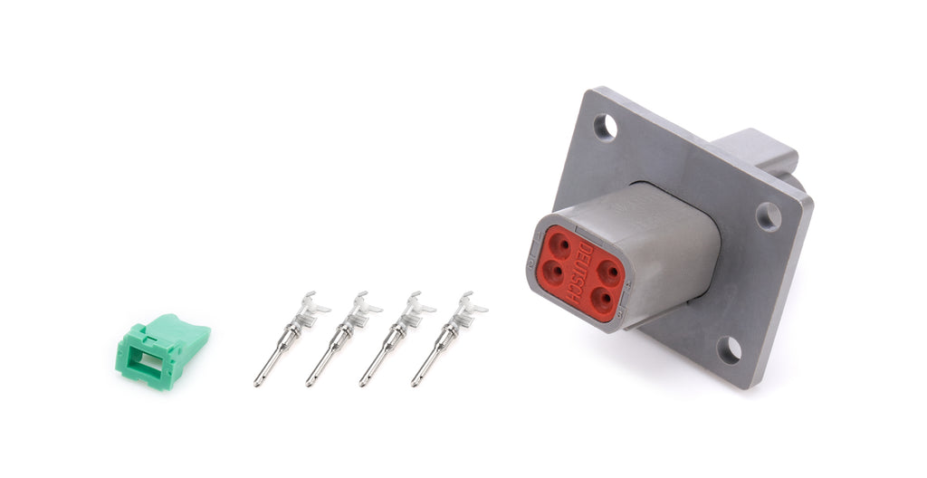 QUICKCAR RACING PRODUCTS 71-347 - Plug Deutsch 4 Pin Receptacle w/Flange image