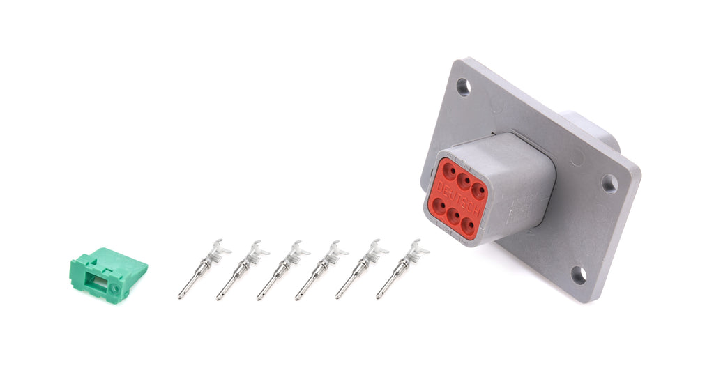 QUICKCAR RACING PRODUCTS 71-367 - Plug Deutsch 6 Pin Receptacle w/Flange image