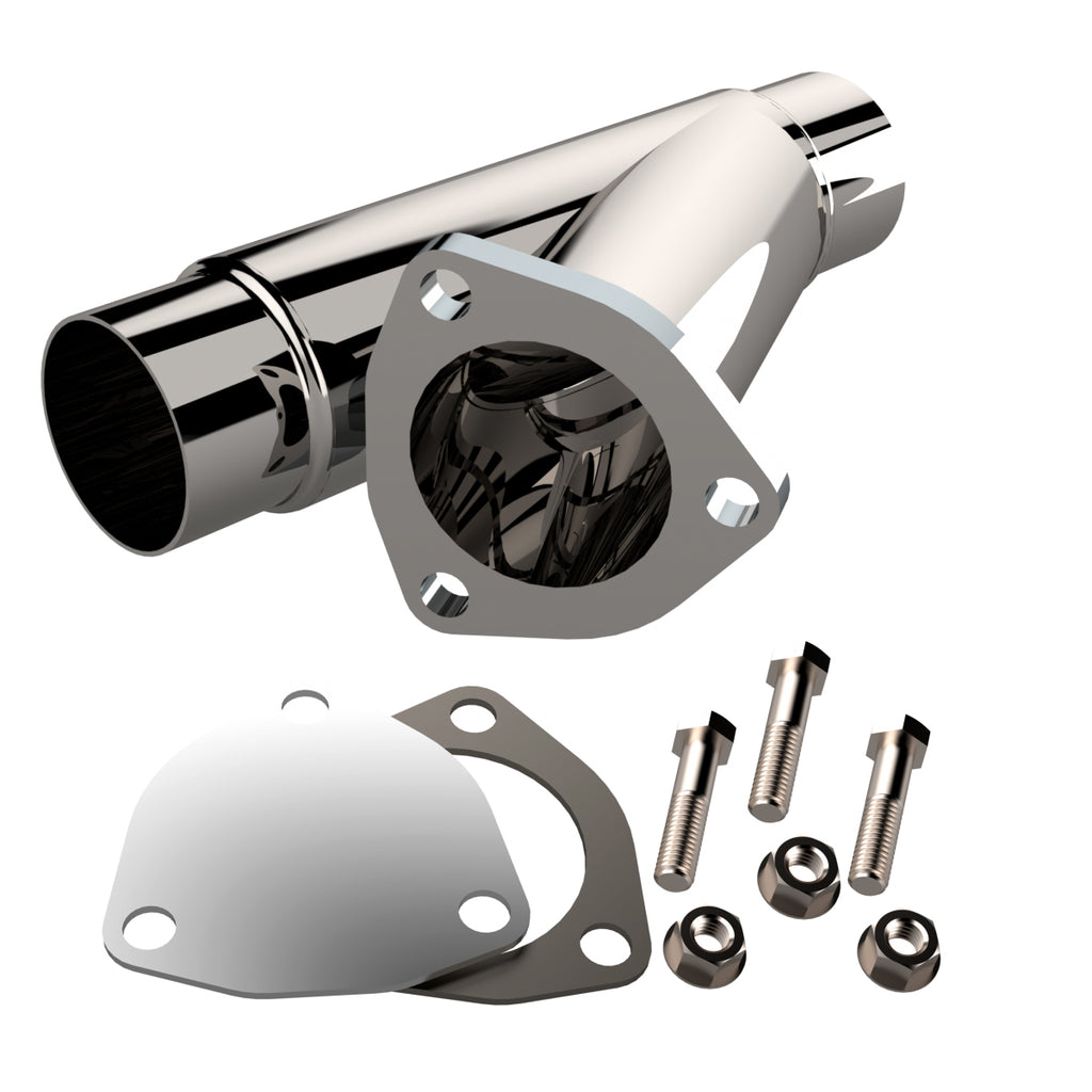 QUICK TIME PERFORMANCE 10225 - 2.25 Inch Stainless Stee l Exhaust Cutout image