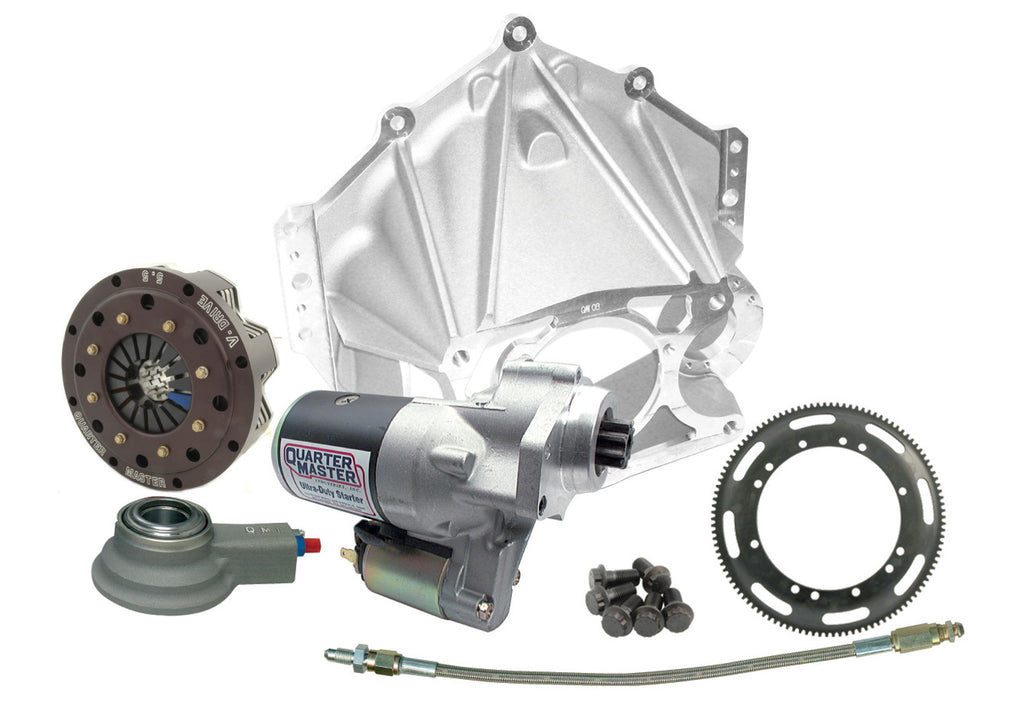 QUARTER MASTER 10038590 - Alum Bellhousing Package 5.5in V Rear Mount Start image