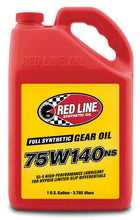 Load image into Gallery viewer, REDLINE OIL 57105 - 75W140NS GL-5 Gear Oil 1 gallon image