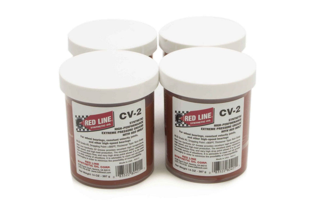 REDLINE OIL 80421 - CV-2 Synthetic Grease Case/4-14oz Jars image