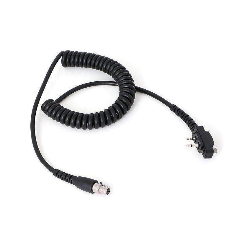 RUGGED RADIOS CC-ICOM-B - Cord Coiled Headset to Radio ICOM Bolt-On 2 Pin image