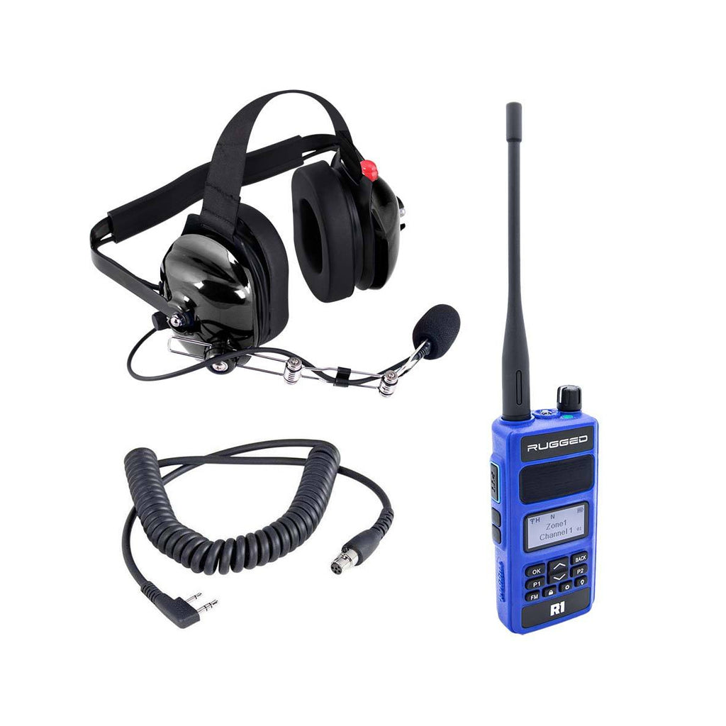 RUGGED RADIOS CREW-R1 - Radio Kit Crew Chief Spotter R1 UHF/VHF image