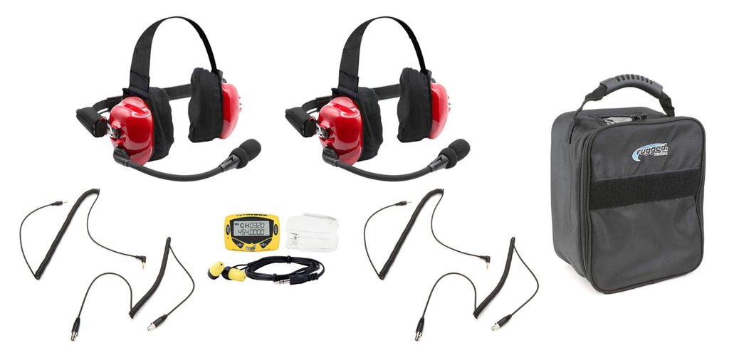 RUGGED RADIOS H80-FAN - Headset Track Talk Red Linkable Intercom Fan image