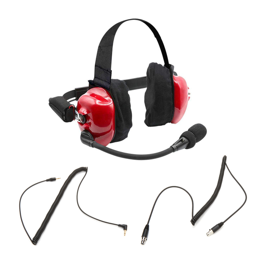 RUGGED RADIOS H80-RD - Headset Track Talk Red Linkable Intercom image