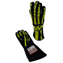 Load image into Gallery viewer, RJS SAFETY 600090150 - Single Layer Yellow Skeleton Gloves Large image