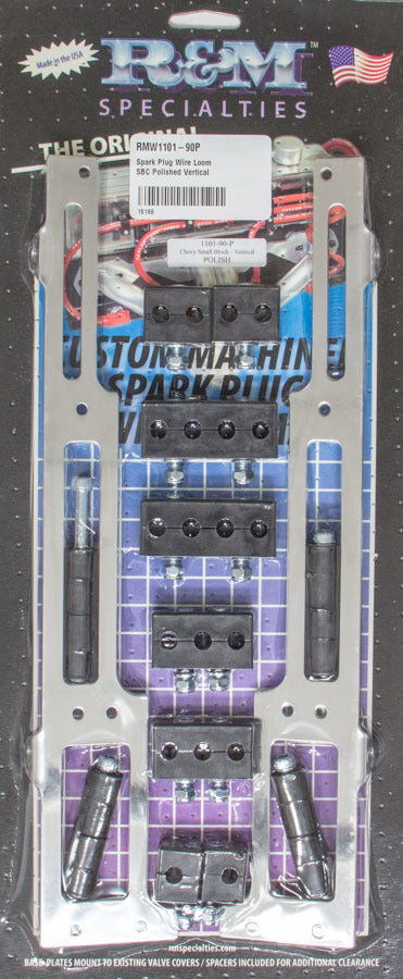 R AND M SPECIALTIES 1101-90P - Spark Plug Wire Loom SBC Polished Vertical image