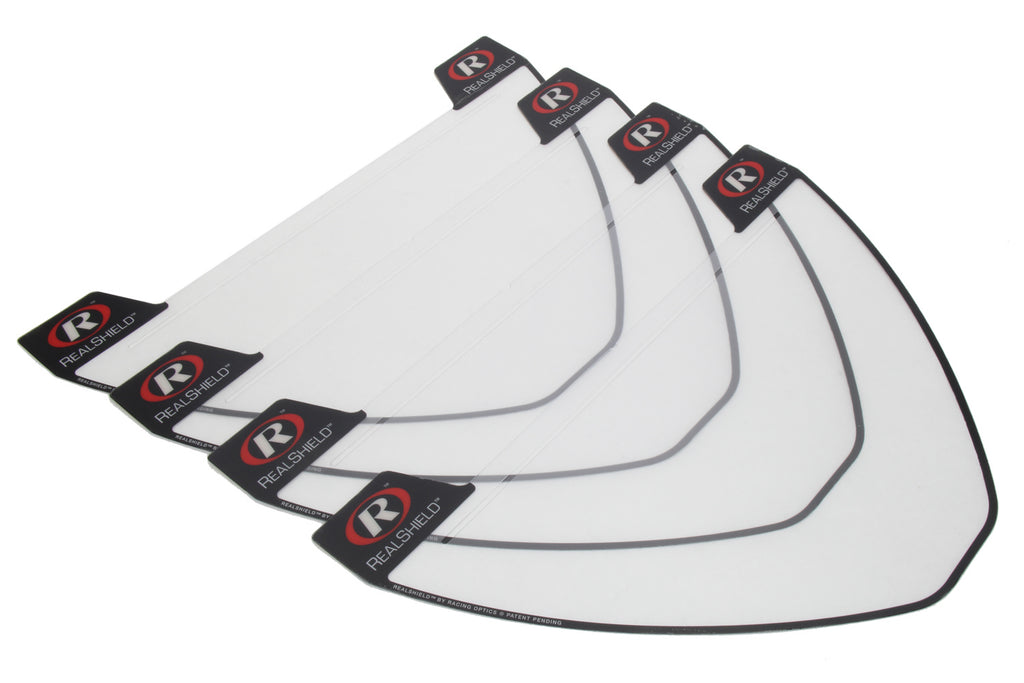 RACING OPTICS RS15001A-4 - RealShield Hat Face Shield 4pk ANSI Cert image