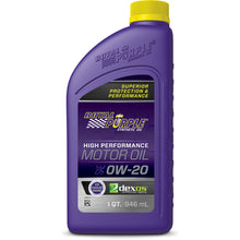 Load image into Gallery viewer, ROYAL PURPLE 01020 - 0w20 Multi-Grade SAE Oil 1 Quart Dexos image