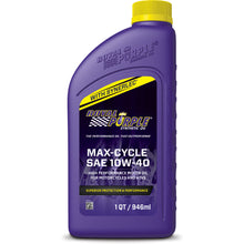 Load image into Gallery viewer, ROYAL PURPLE 01315 - 10w40 Max Cycle Oil 1 Qt  image